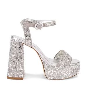 EUC Larroude Dolly Crystal Platform sz 7